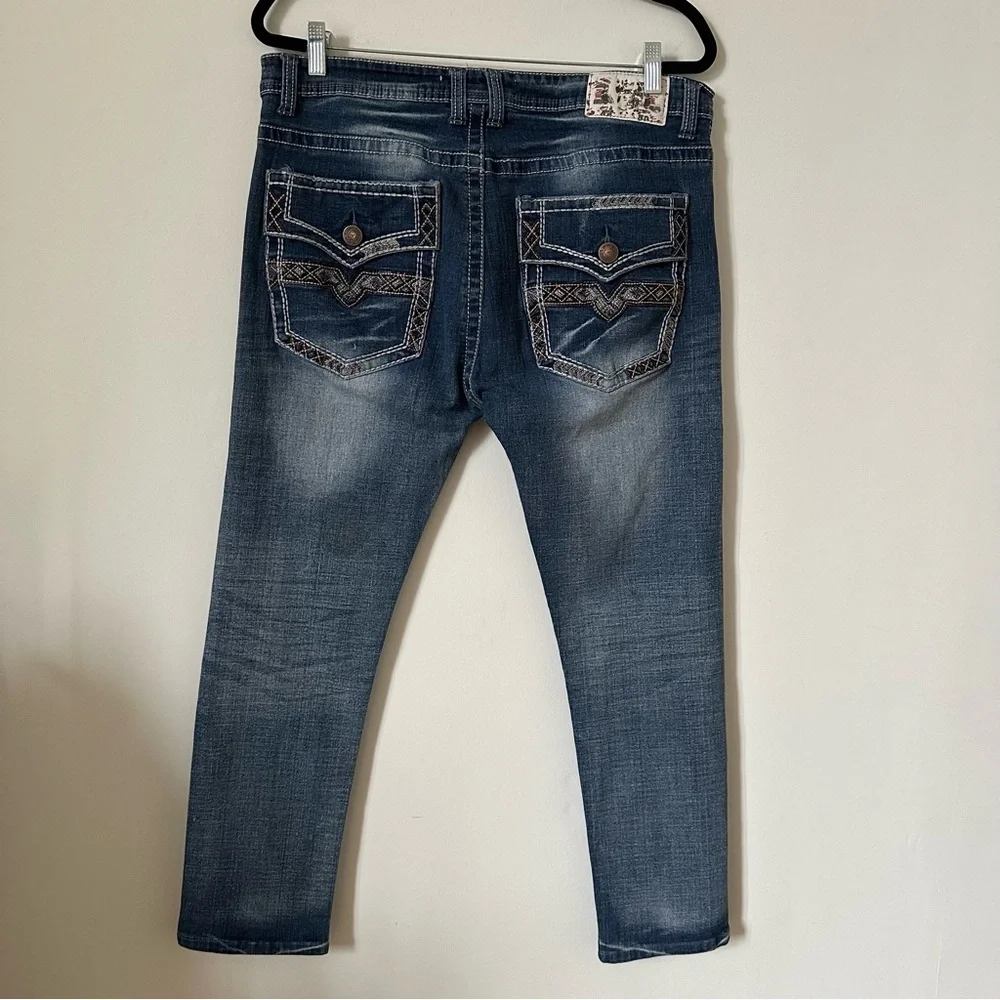 Monarchy Collection Vintage Embroidered Jeans Size 36